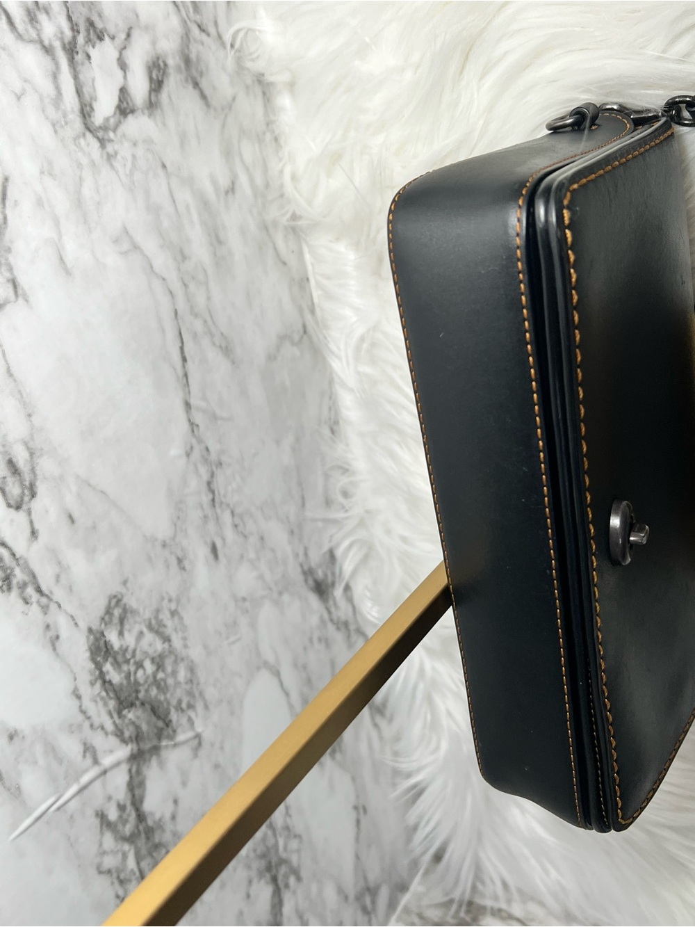 Coach Dinky 1941 Black Glove Leather Crossbody Bag - Picture 15 of 15